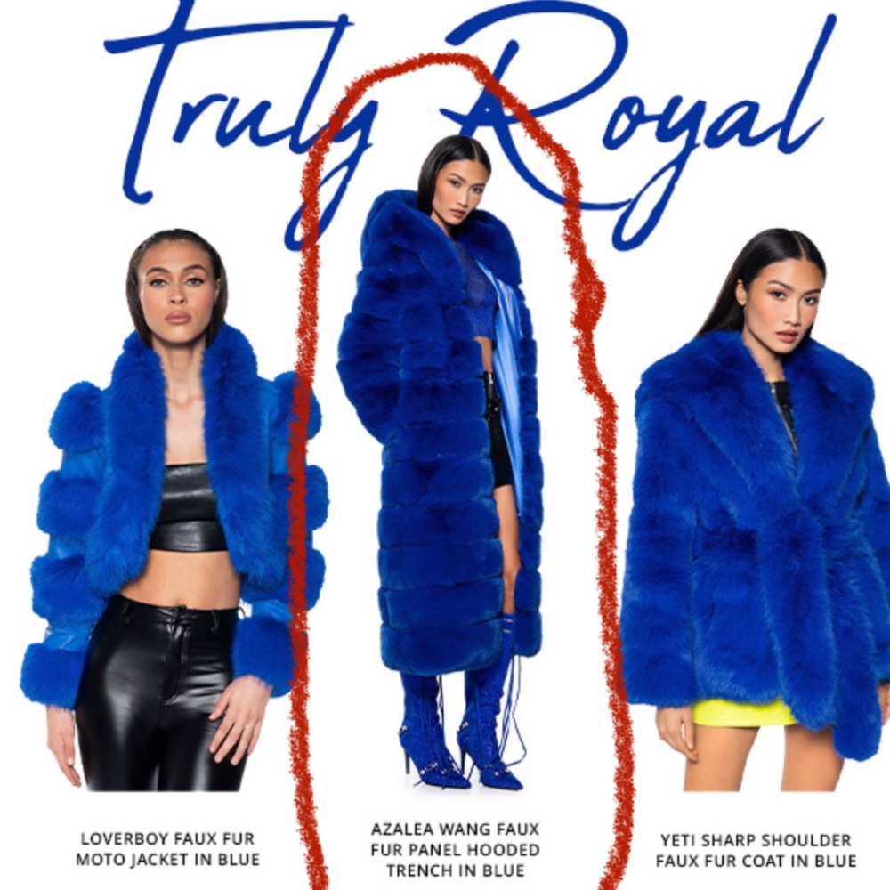 Azalea wang royal blue trench coat only worn a hour. Very nice quality &like new